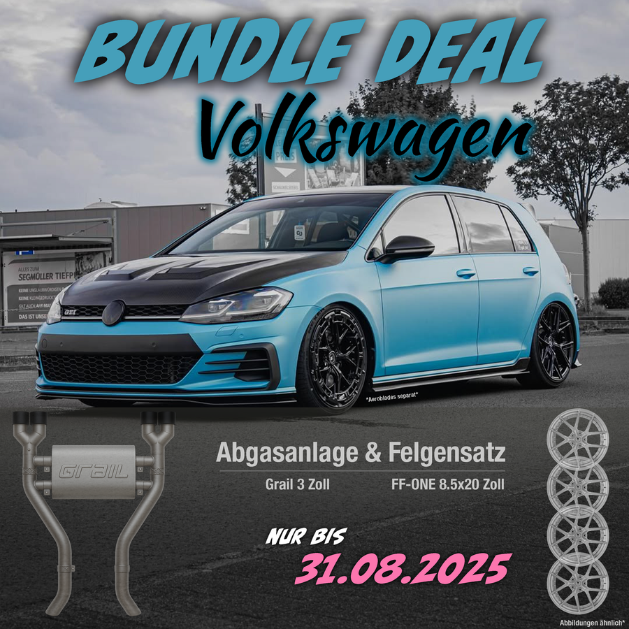 VW Golf 7 GTI Performance‑Bundle | Grail Abgasanlage & Sixnine Wheels FF-ONE 20 Zoll Felgen