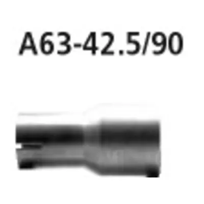 BASTUCK Adapter Endschalldämpfer auf Serienanlage auf Ø 42.5 mm für Chevrolet Cruze / Civic (A63-42.5/90)