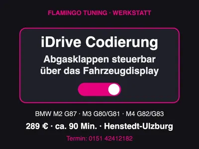BMW iDrive Codierung Abgasklappen – M2 G87, M3 G80, M4 G82 – 289 €