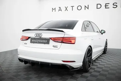 Maxton Design Bodykit-Set für Audi A3 Limousine 8V Facelift (Version Mit Einzel-Auspuffendrohren Beidseitig) / Audi A3 Limousine 8V Facelift (Version mit einseitigem Doppelauspuffendrohr) – Schwarz glänzend