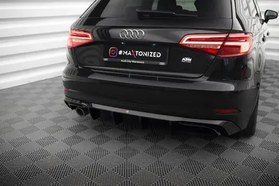 Maxton Design Bodykit-Set für Audi A3 Sportback 8V Facelift (Version Mit Einseitigem Einzelauspuff) – Schwarz glänzend