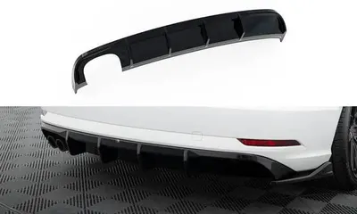 Maxton Design Bodykit-Set für Audi A3 Limousine 8V Facelift (Version mit einseitigem Doppelauspuffendrohr) – Schwarz glänzend / für Doppel-Endrohr auf einer Seite