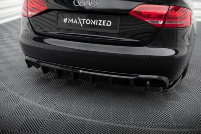 Maxton Design Bodykit-Set für Audi A4 B8 (Einseitige Doppelauspuffversion) – Schwarz glänzend