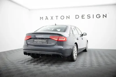 Maxton Design Bodykit-Set für Audi A4 B8 Facelift (Version mit Doppelauspuff auf beiden Seiten) – Schwarz glänzend