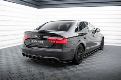 Maxton Design Bodykit-Set für Audi A4 B8 (Version mit Einzelauspuff auf zwei Seiten) – Schwarz glänzend