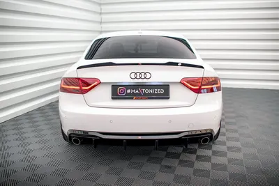 Maxton Design Bodykit-Set für Audi A5 Sportback 8T Facelift (Version mit Einzelauspuff auf beiden Seiten) – Schwarz glänzend