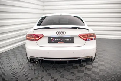 Maxton Design Bodykit-Set für Audi A5 Coupé 8T Facelift (Version mit Doppelauspuff auf einer Seite) – Schwarz glänzend