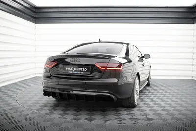 Maxton Design Bodykit-Set für Audi A5 Coupé / Cabrio S line 8T (Einseitige Doppelauspuffversion) – Schwarz glänzend