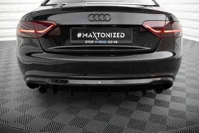 Maxton Design Bodykit-Set für Audi A5 Coupé / Cabrio S line 8T (Version Mit Einzelauspuff Auf Zwei Seiten) – Schwarz glänzend