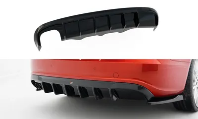 Maxton Design Bodykit-Set für Audi A5 S line Sportback 8T (Version mit einseitigem Doppelauspuffendrohr) – Schwarz glänzend / für Doppel-Endrohr auf einer Seite