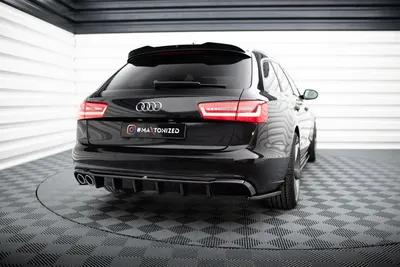 Maxton Design Bodykit-Set für Audi A6 Limousine / Avant C7 (Einseitige Doppelauspuffversion) – Schwarz glänzend