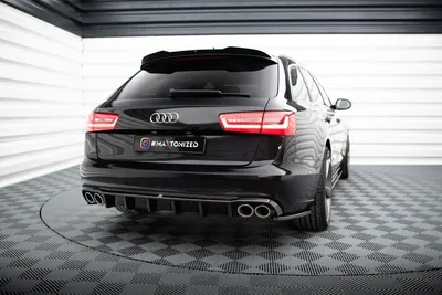 Maxton Design Bodykit-Set für Audi A6 Limousine / Avant C7 (Version mit Doppelauspuff auf beiden Seiten) – Schwarz glänzend