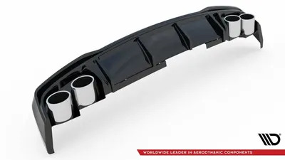 Maxton Design Bodykit-Set für Audi A6 S line / S6 C8 / C8 Facelift – Schwarz glänzend / Endrohr-Attrappen chrom