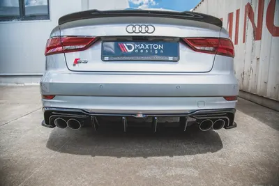 Maxton Design Bodykit-Set für Audi S3 Limousine 8V Facelift – Schwarz glänzend