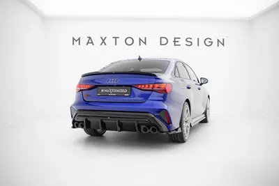 Maxton Design Bodykit-Set für Audi S3 Limousine 8Y Facelift – Schwarz glänzend