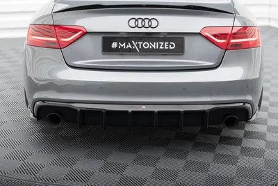 Maxton Design Bodykit-Set für Audi S5 / A5 S line 8T Facelift (Version Mit Einzelauspuff Auf Zwei Seiten) – Schwarz glänzend