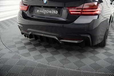 Maxton Design Bodykit-Set für BMW 4er Coupé / Gran Coupé / Cabrio M-Paket F32 / F36 / F33 (Einzelauspuffversion) – Schwarz glänzend