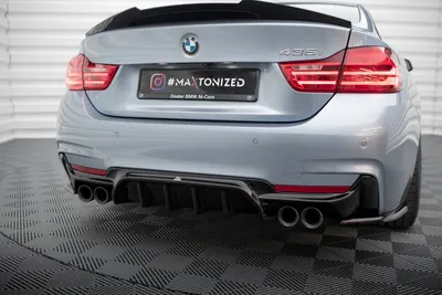 Maxton Design Bodykit-Set für BMW 4er Coupé / Gran Coupé / Cabrio M-Paket F32 / F36 / F33 (Version mit Doppelauspuff auf beiden Seiten) – Schwarz glänzend