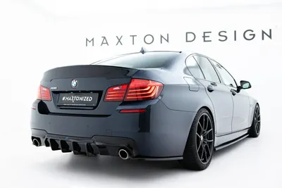 Maxton Design Bodykit-Set V.1 für BMW 5er M-Paket F10 / F11 (Version mit zwei Einzelauspuffanlagen) – Schwarz glänzend