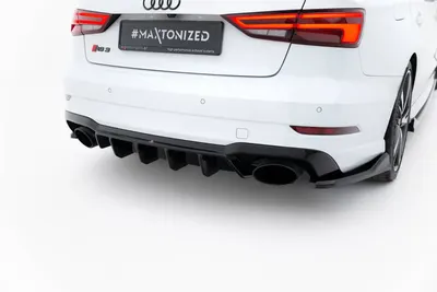 Maxton Design Bodykit-Set V.2 für Audi RS3 Limousine 8V Facelift – Schwarz glänzend