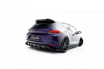 Maxton Design Bodykit-Set V.2 für VW Scirocco Mk3 (R32 Auspuff) – Schwarz glänzend