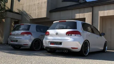 Maxton Design Bodykit-Set für VW Golf 6 z 2 otworami na Wydech – Strukturiert