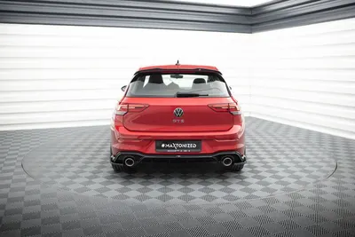 Maxton Design Bodykit-Set für VW Golf 8 GTE / R-Line / Mk8 Facelift – Schwarz glänzend, Endrohr-Attrappen schwarz