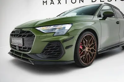 Maxton Design Canards für Audi S3 Sportback / A3 S line Sportback 8Y Facelift – Schwarz glänzend