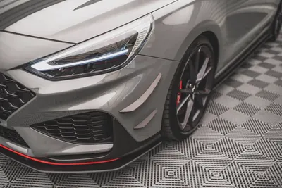 Maxton Design Canards für Hyundai i30 N / i30 N-Line Schrägheck/Fastback Mk3 Facelift – Schwarz matt