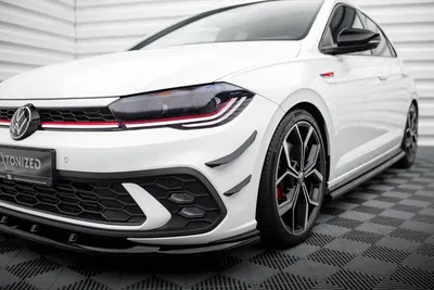 Maxton Design Canards für VW Polo GTI Mk6 Facelift – Schwarz glänzend