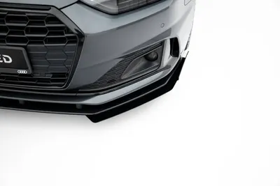 Maxton Design Front-Flaps für Audi A5 F5 Facelift – Schwarz matt