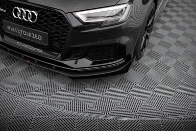 Maxton Design Front-Flaps für Audi RS3 Limousine 8V Facelift – Schwarz matt