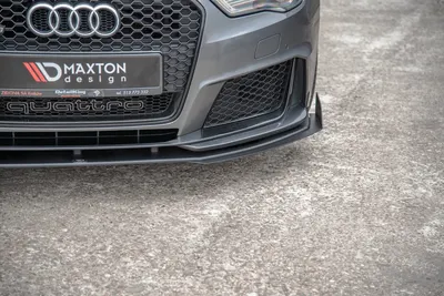 Maxton Design Front-Flaps für Audi RS3 8V Sportback – Schwarz matt