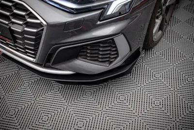 Maxton Design Front-Flaps für Audi S3/A3 S line 8Y – Schwarz matt