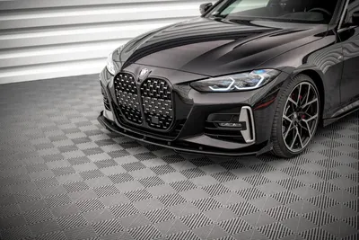 Maxton Design Front-Flaps für BMW 4er M-Paket / M440i G22 / G23 / G22 Facelift / G23 Facelift – Schwarz matt