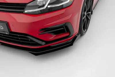 Maxton Design Front-Flaps für VW Golf 7 R / R-Line Facelift – Schwarz matt