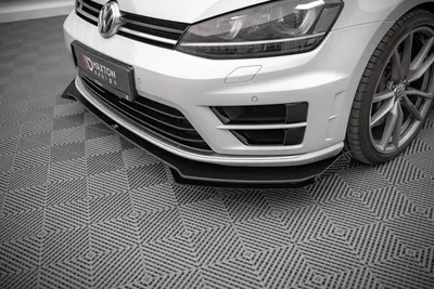 Maxton Design Front-Flaps für VW Golf 7 R – Schwarz matt