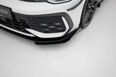 Maxton Design Front-Flaps für VW Golf 8 GTI / GTE / R-Line Facelift – Schwarz matt