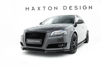 Maxton Design Frontsplitter für Audi A3 8P Facelift – Schwarz glänzend