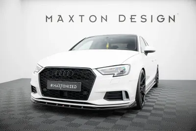 Maxton Design Frontsplitter für Audi A3 Limousine 8V Facelift – Schwarz glänzend
