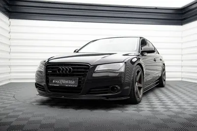 Maxton Design Frontsplitter für Audi A8 D4 – Schwarz glänzend