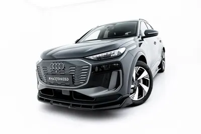 Maxton Design Frontsplitter für Audi Q6 e-tron Standard / S line / SQ6 e-tron SUV / Sportback Mk1 – Schwarz glänzend