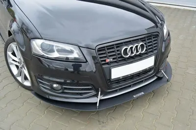 Maxton Design Frontsplitter für Audi S3 8P Facelift – Schwarz matt