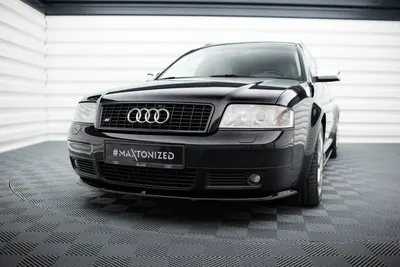 Maxton Design Frontsplitter für Audi S6 Limousine/Avant C5 – Schwarz glänzend