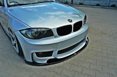 Maxton Design Frontsplitter für BMW 1er E87 M-design – Schwarz glänzend
