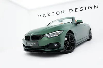 Maxton Design Frontsplitter für BMW 4er Cabrio / Coupé F33 / F32 – Schwarz glänzend