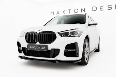 Maxton Design Frontsplitter für BMW X1 M-Paket F48 Facelift – Schwarz glänzend