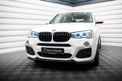 Maxton Design Frontsplitter für BMW X3 M-Paket F25 Facelift – Schwarz glänzend