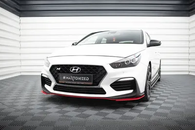 Maxton Design Frontsplitter für Hyundai i30 N Mk3 Schrägheck / Fastback – Schwarz glänzend