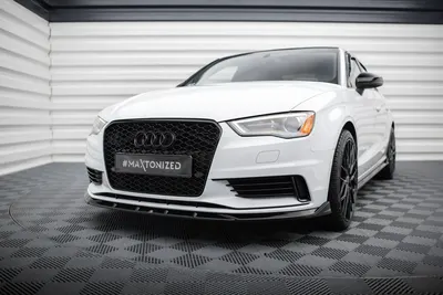 Maxton Design Frontsplitter V.1 für Audi A3 Limousine 8V – Schwarz glänzend
